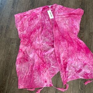 NWT Pink Tie Dye Cardigan/Wrap